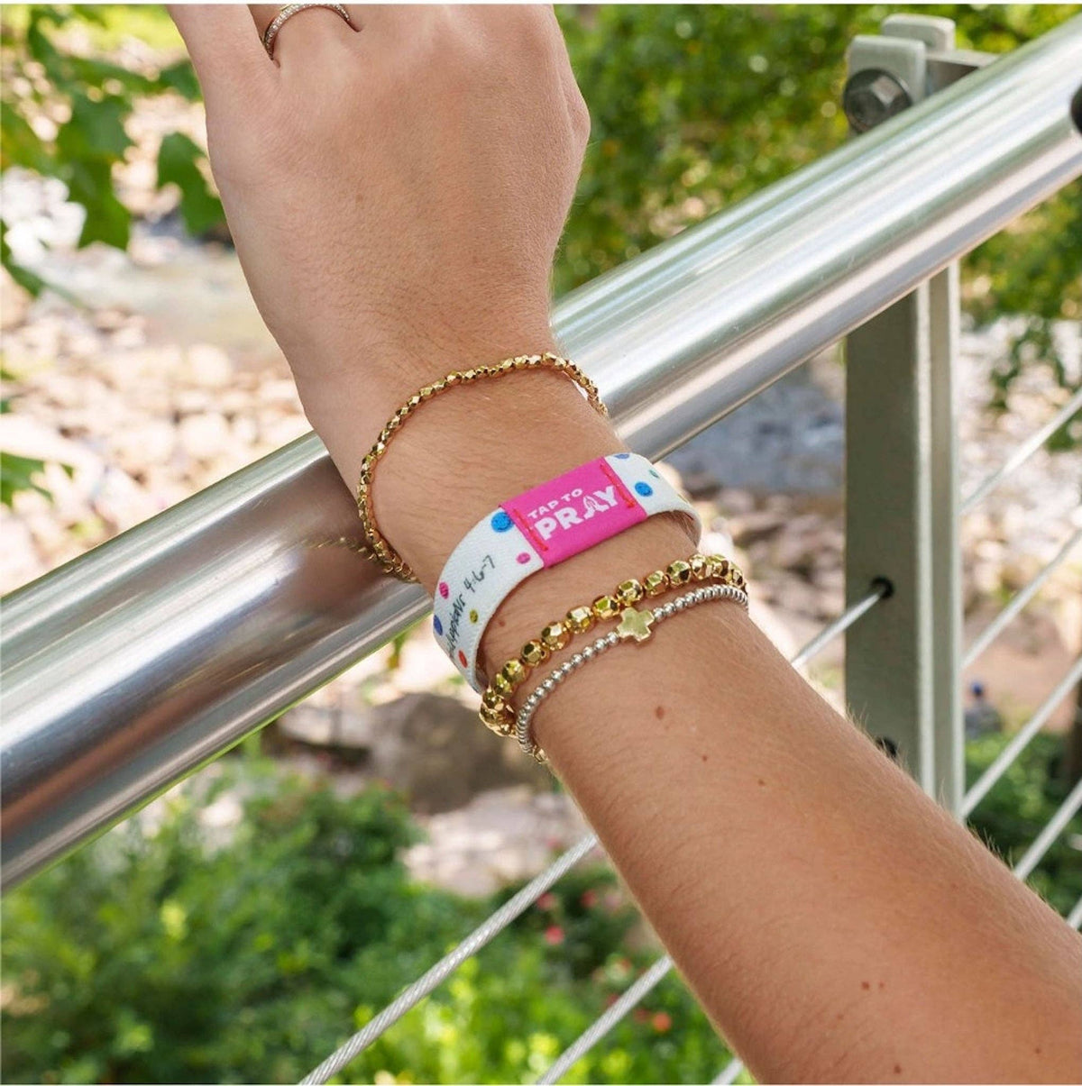 Tap To Pray® Kingfolk Series Wristband – Anxious For Nothing: Medium
