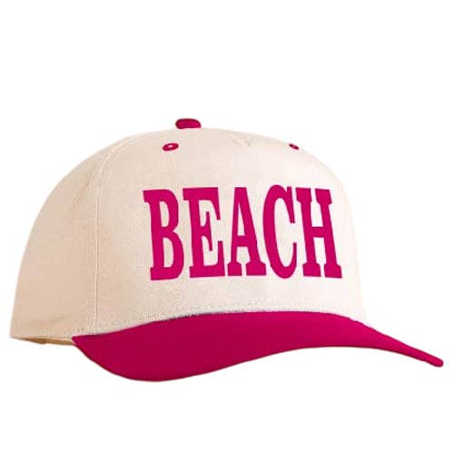 LM-BEACH HAT HOT PINK