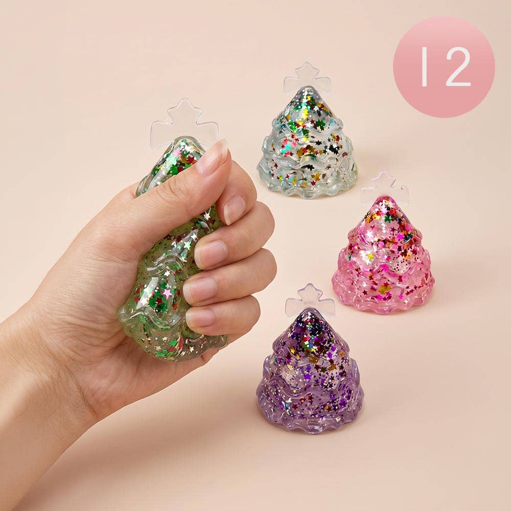 Glitter Christmas Tree Squeeze Squishy Toy