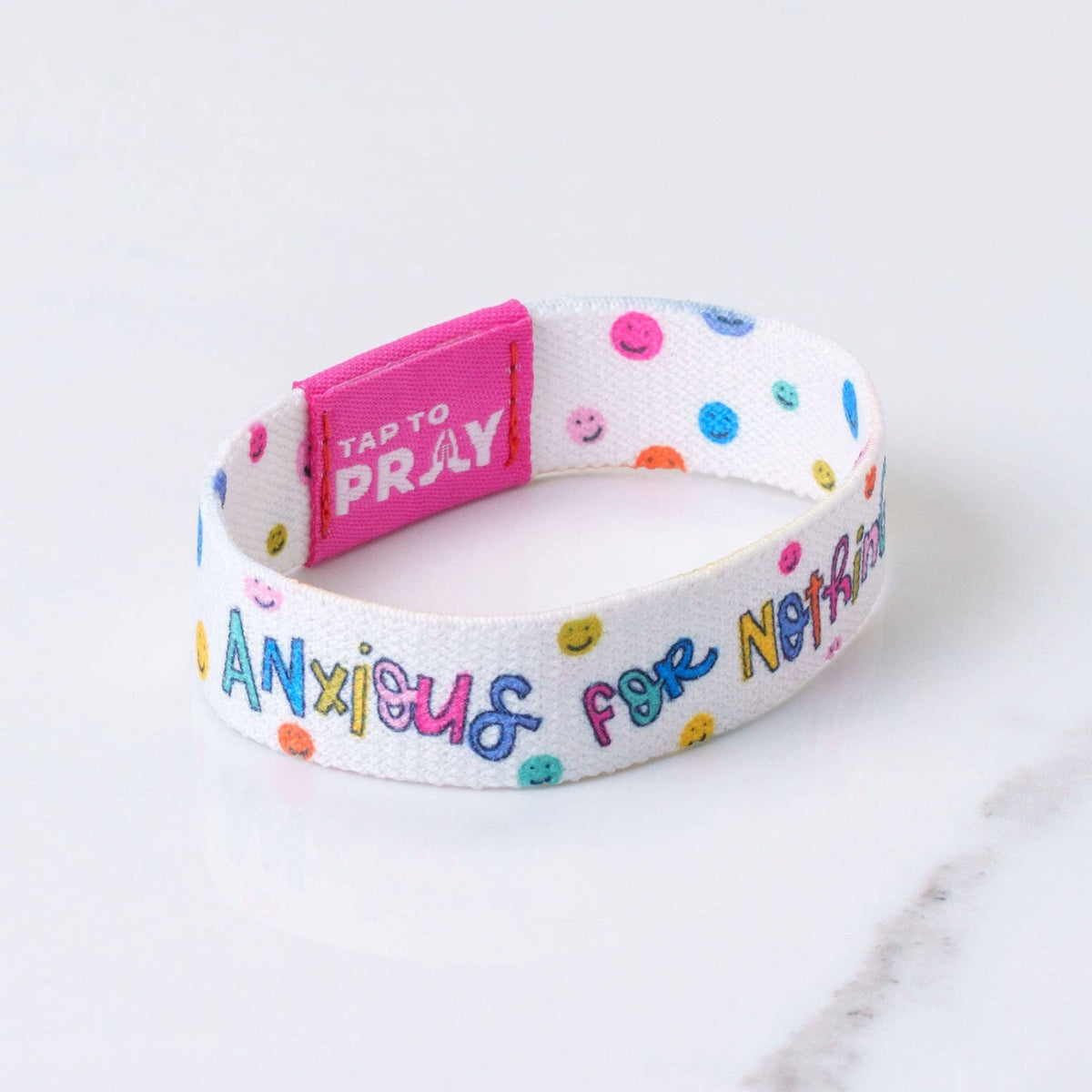 Tap To Pray® Kingfolk Series Wristband – Anxious For Nothing: Medium
