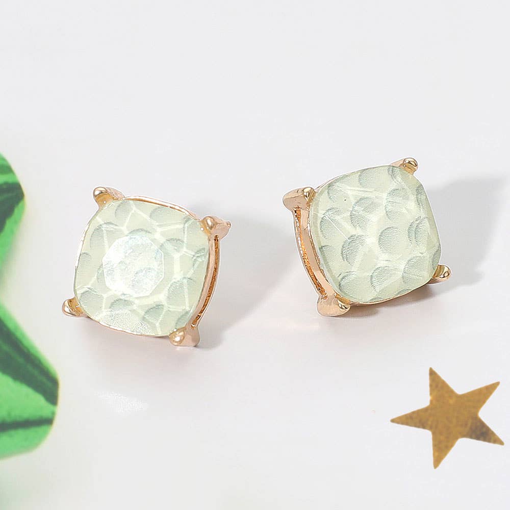 Sports Soccer Baseball Golf Football Square Stud Earring
: Baseball