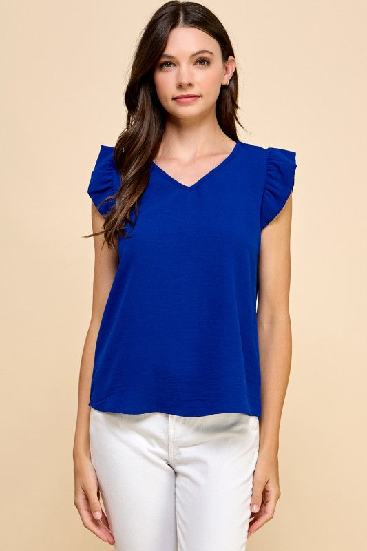 Royal Ruffle Top