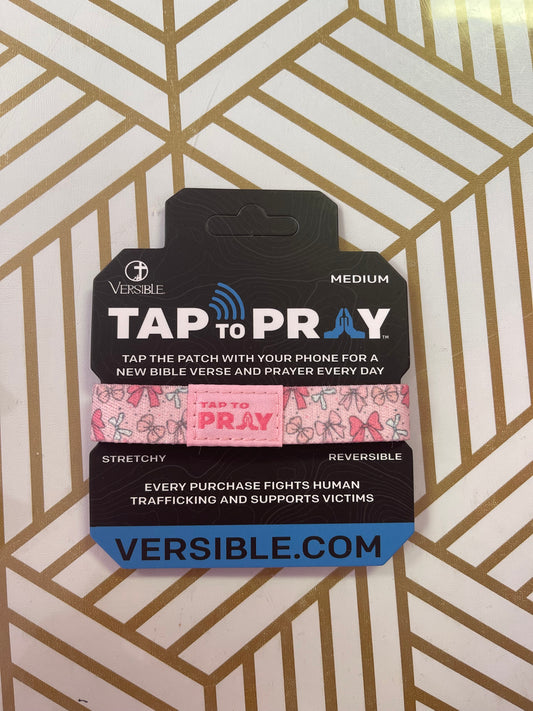 Tap To Pray® Wristband - Boutique Bows - Medium
