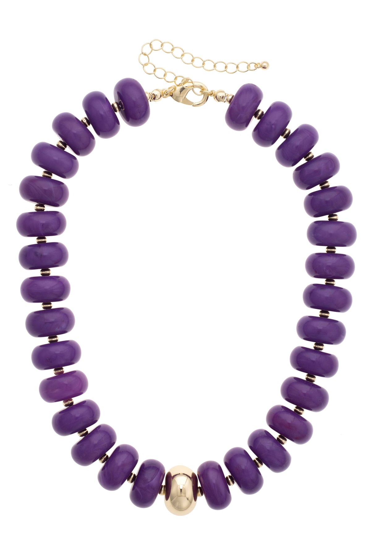 San Sebastian Beaded Resin Necklace: Light Blue