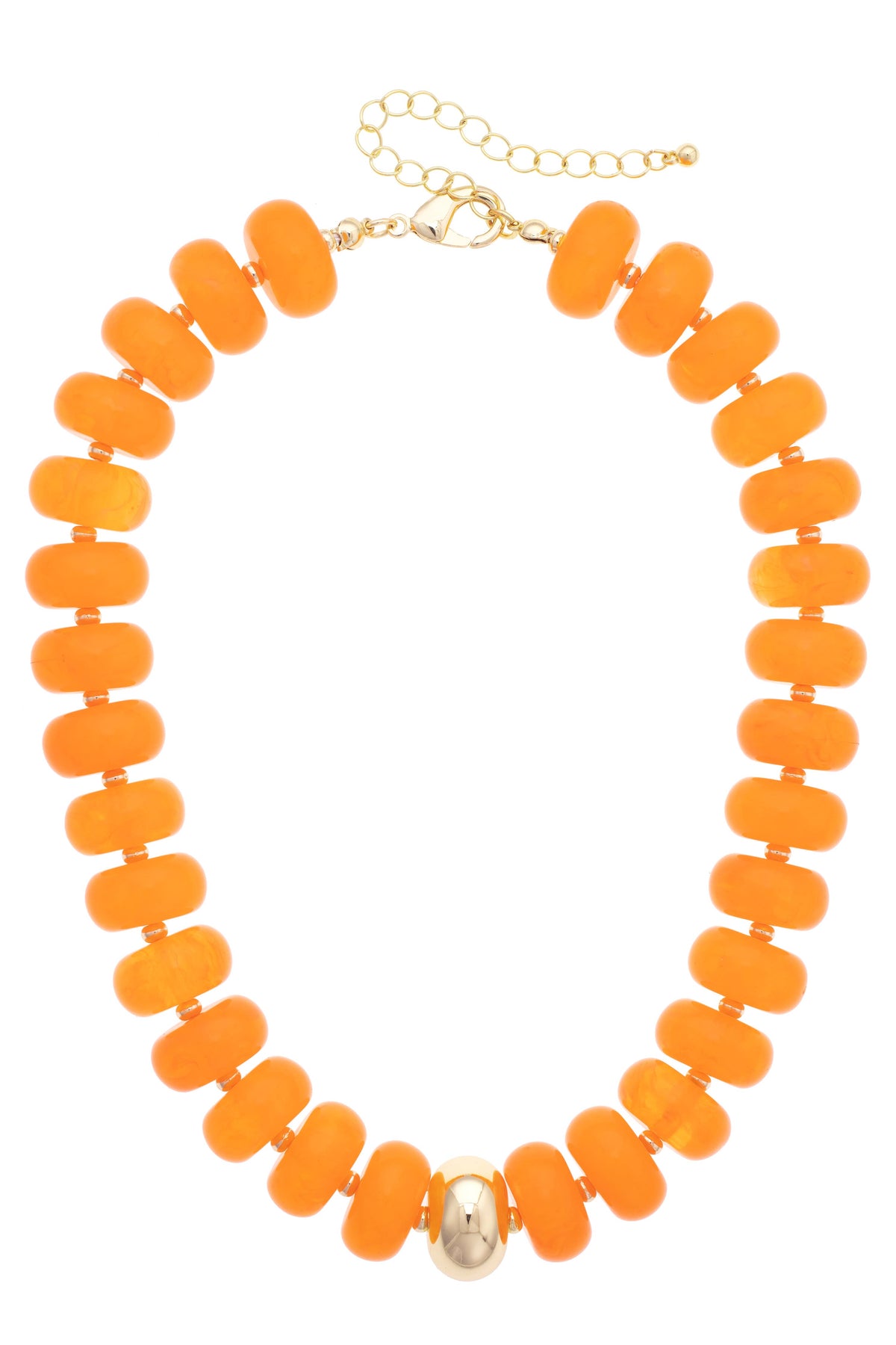 San Sebastian Beaded Resin Necklace: Light Blue