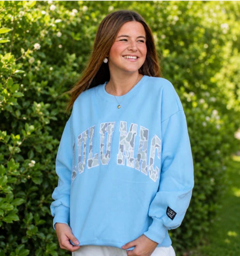 LM-Light Blue White Camo Sweatshirt