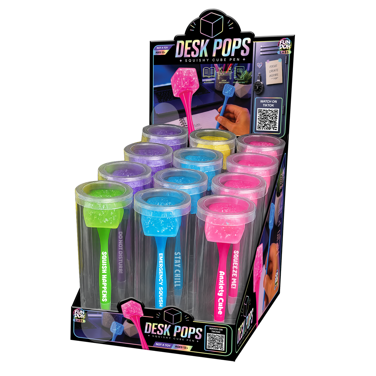 Desk Pops Squishy Cube Pen