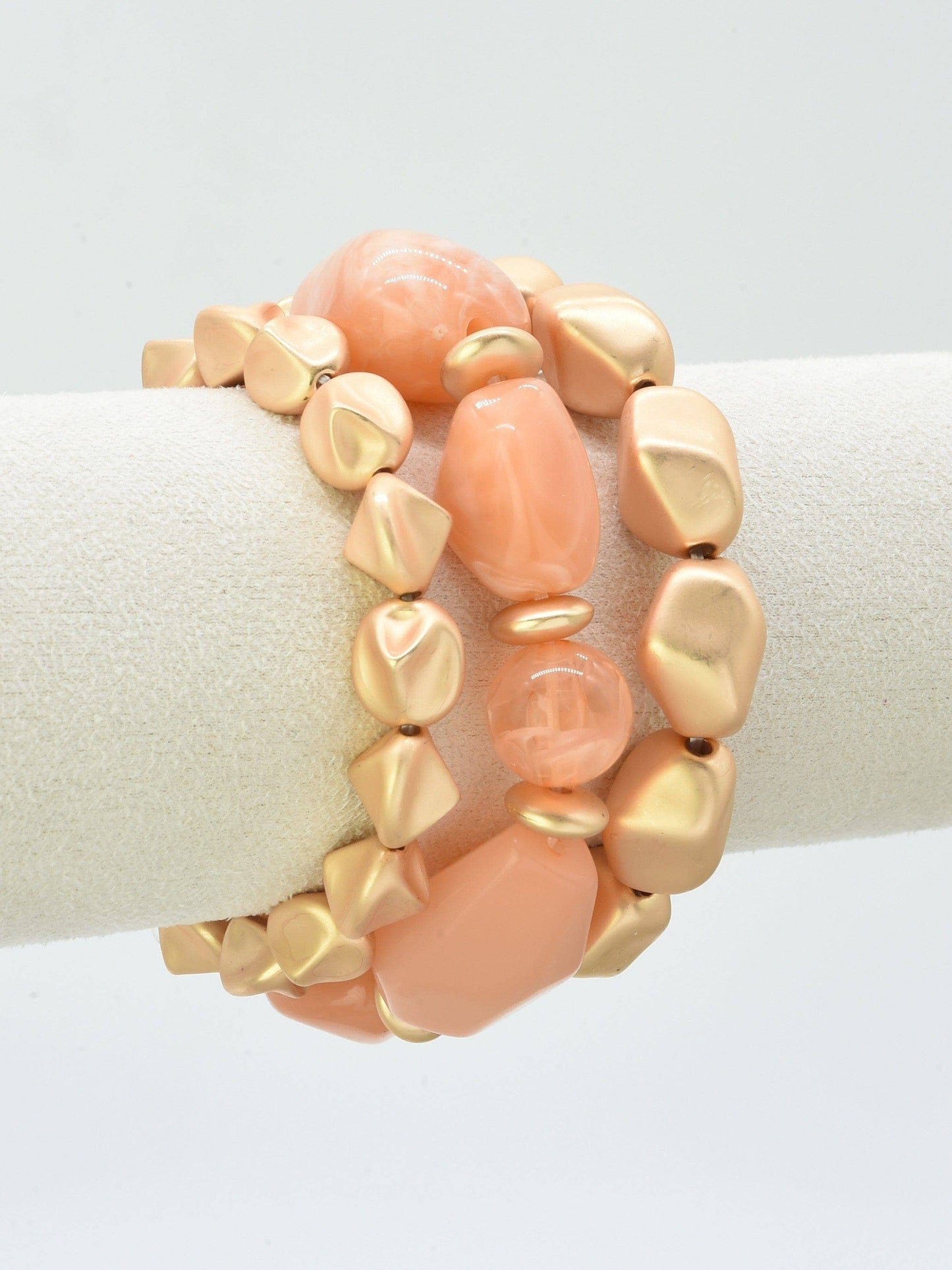 CB2333 Holly 3 Piece Stretch Bracelet Set: Magenta