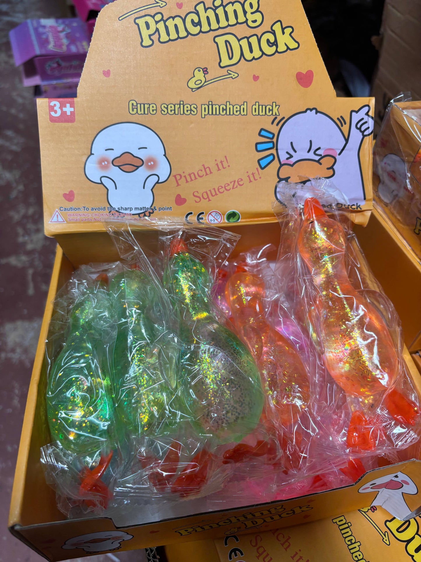Stretch Duck toy glitter: Duck