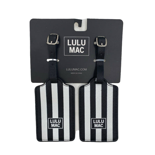 LM-BLACK/WHITE STRIPE LUGGAGE TAG
