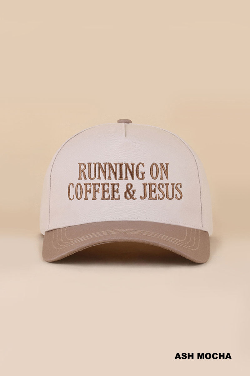 Running on Coffee & Jesus Hat-Mocha