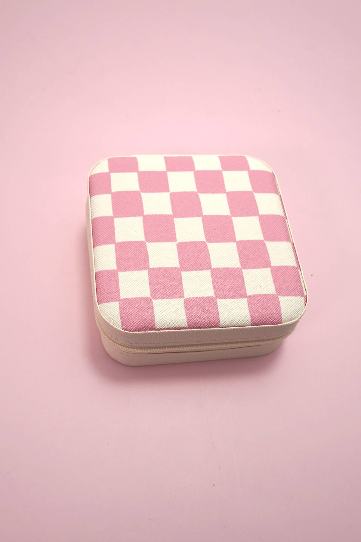 DESIGNED JEWELRY ORGANIZER TRAVEL BOX CASE |BOW LT PINK