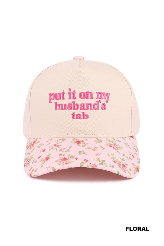 Put it on my husbands tab hat-Floral