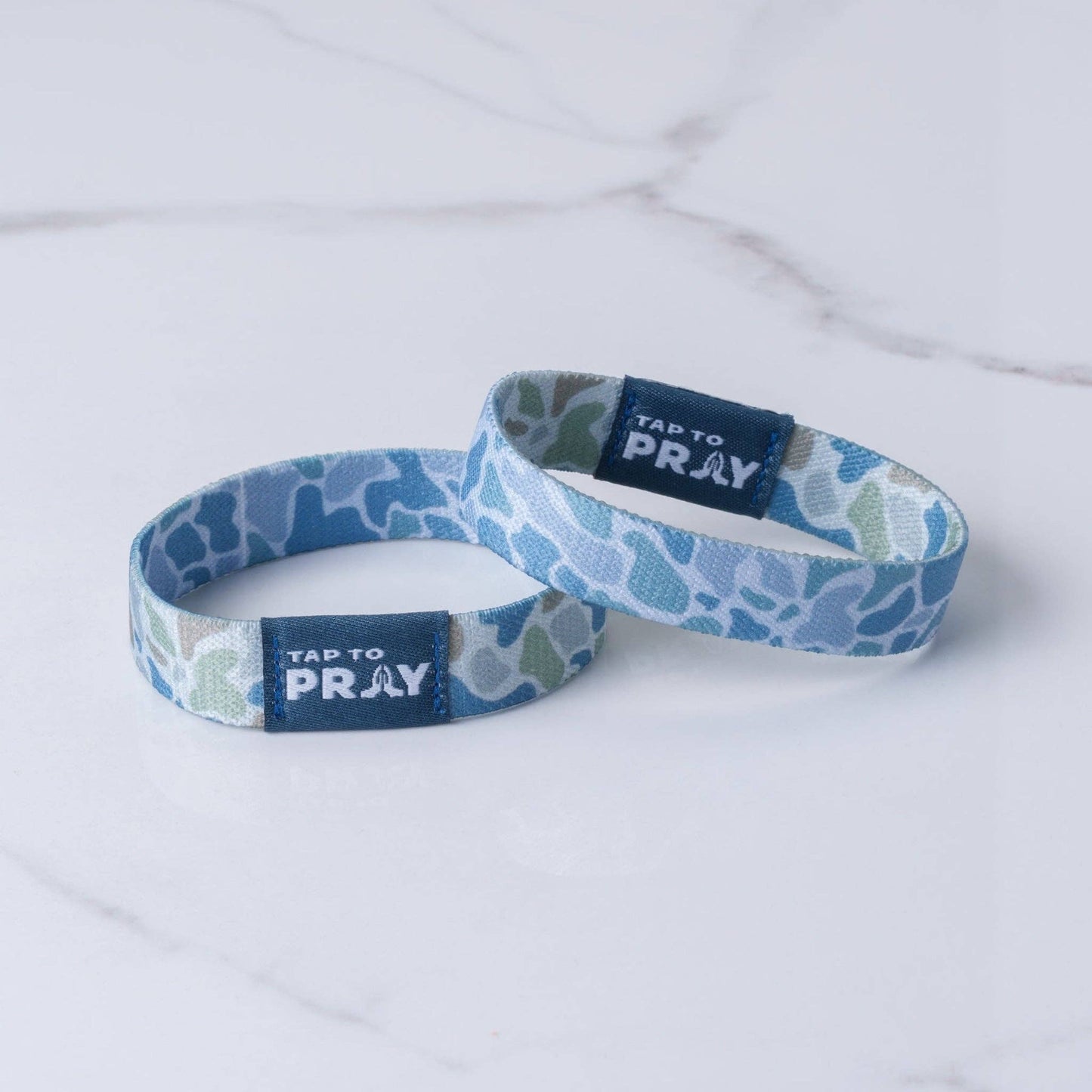 Tap To Pray® Wristband – River Rock Camo - Moss & Slate: Medium