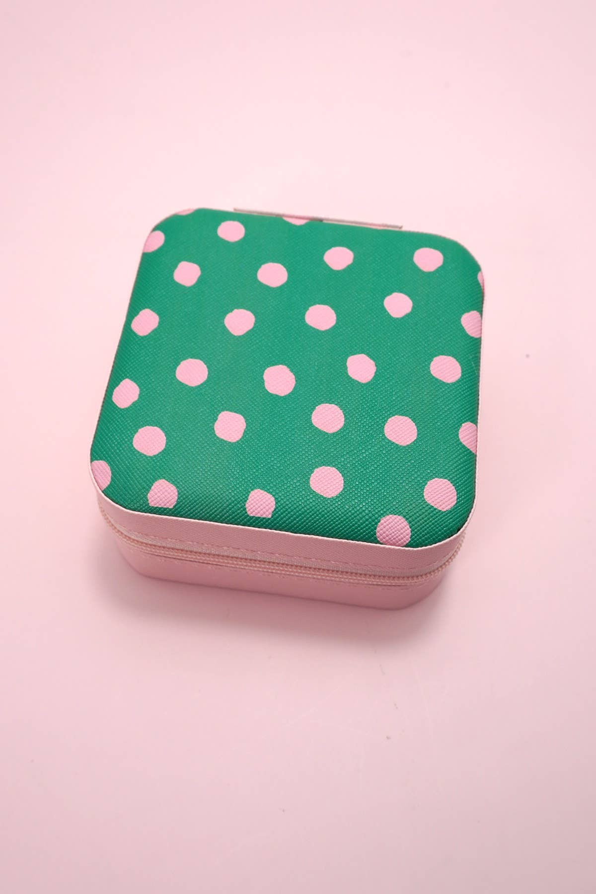 DESIGNED JEWELRY ORGANIZER TRAVEL BOX CASE |BOW LT PINK