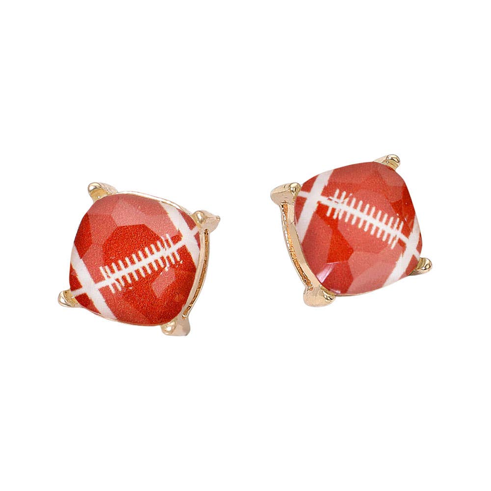 Sports Soccer Baseball Golf Football Square Stud Earring
: VolleyBall