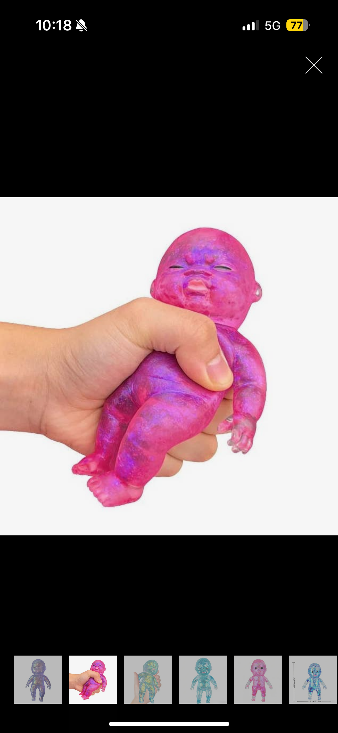 Glitter Baby Squishy Fidget Toy