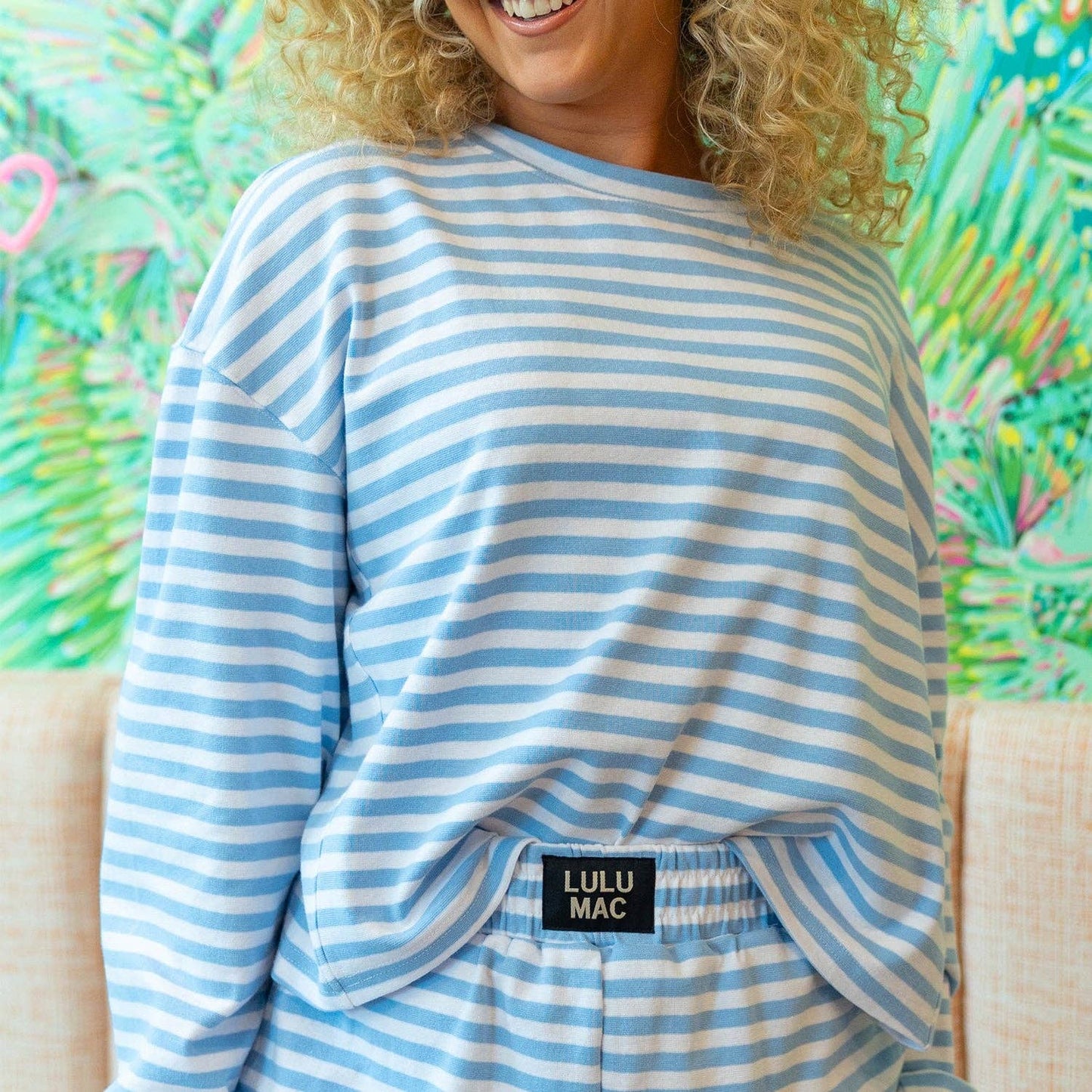 LM-STRIPE LONGSLEEVE TOP-LIGHT BLUE
