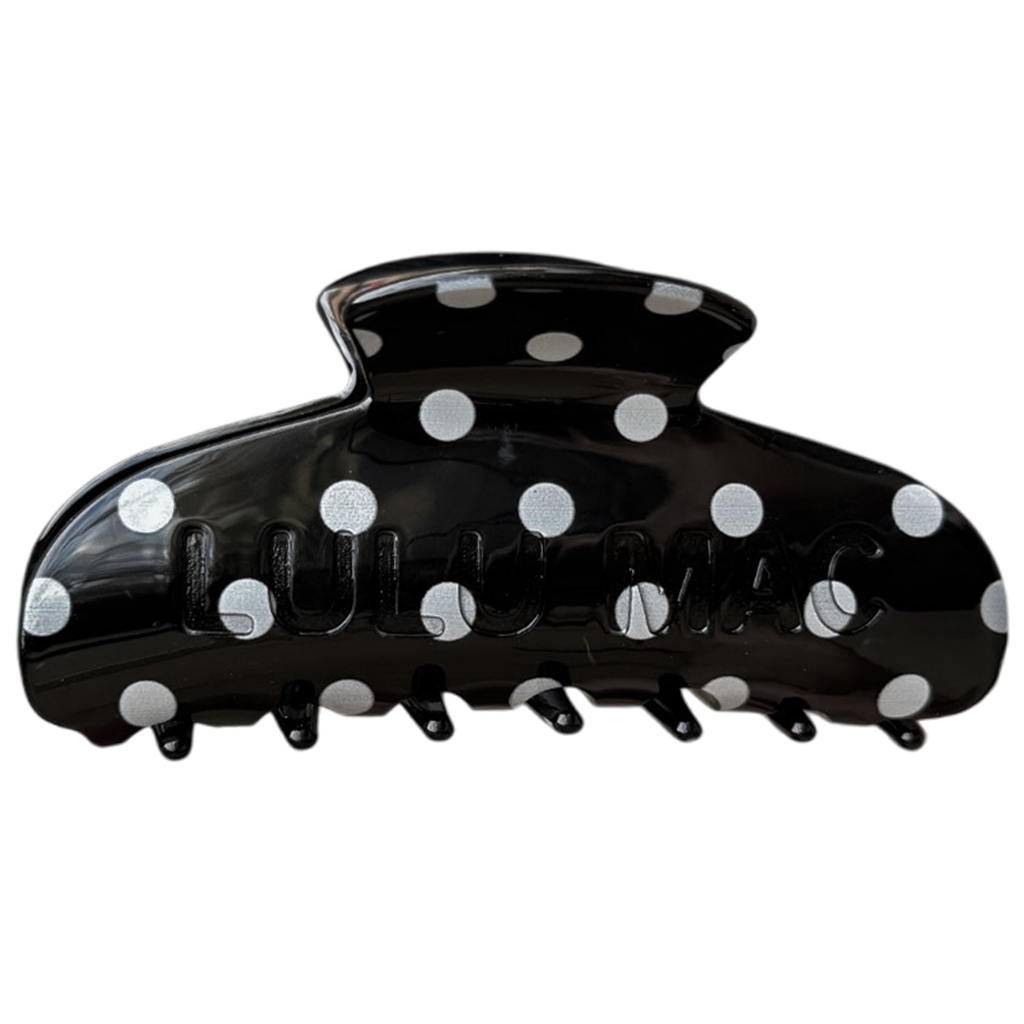 LM-LULU MAC HAIR CLIPS - Black/White Dot