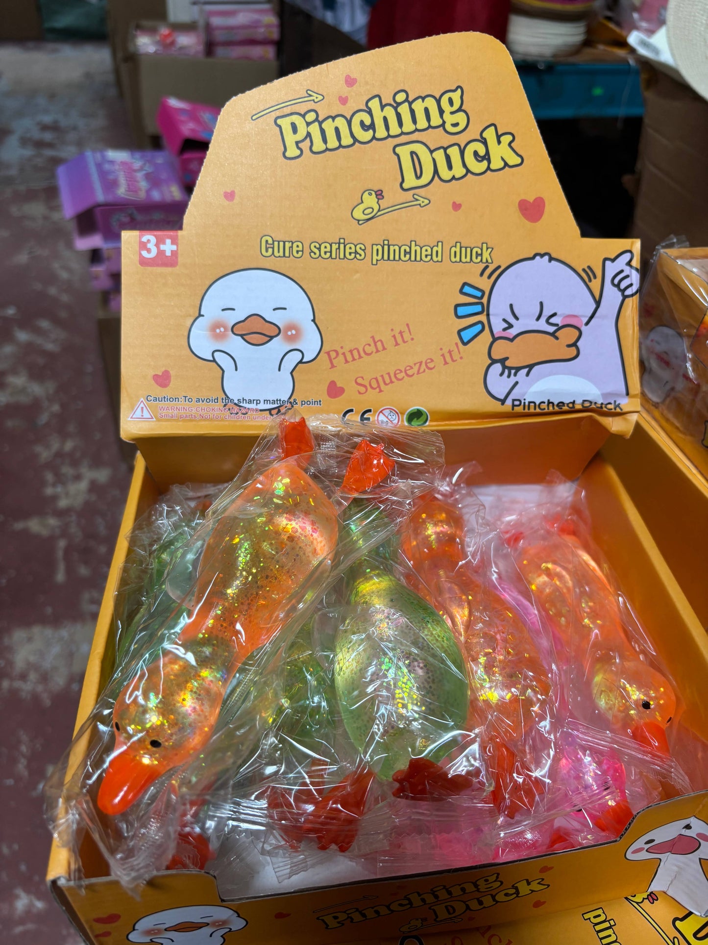 Stretch Duck toy glitter: Duck