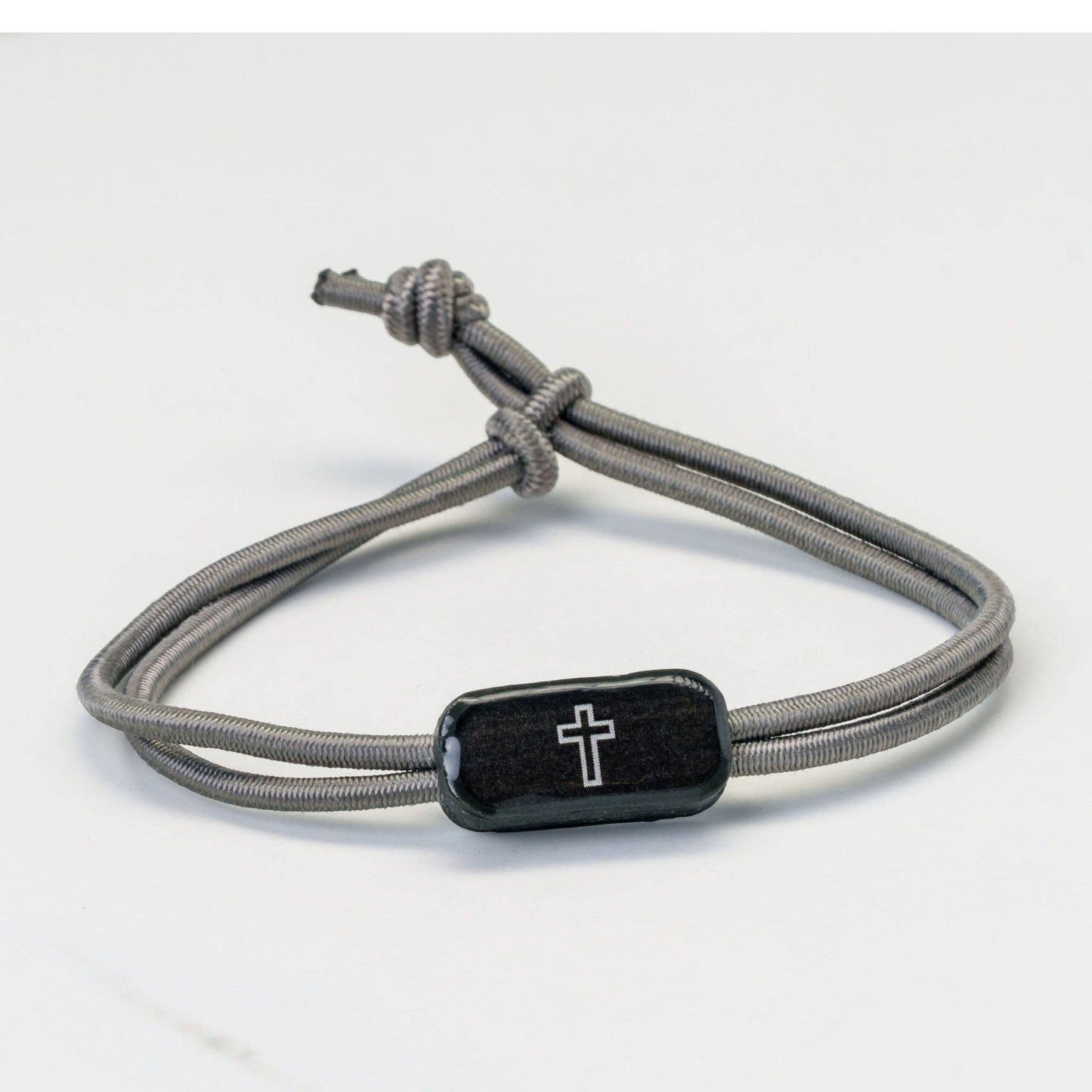 Tap To Pray® Survivor Series Tactical Bracelet: Onyx + Cross