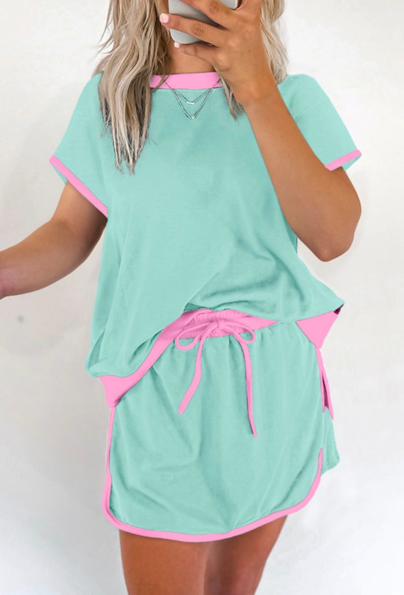 Mint/Pink Skort Set