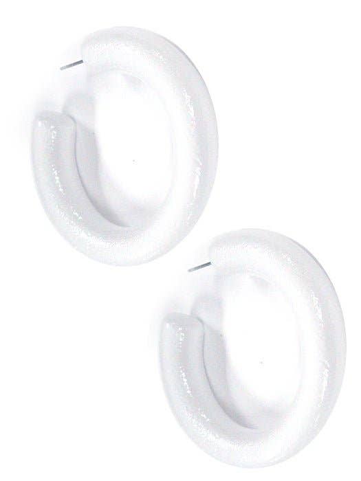 Dory C Shape Hoop Earrings: Pink