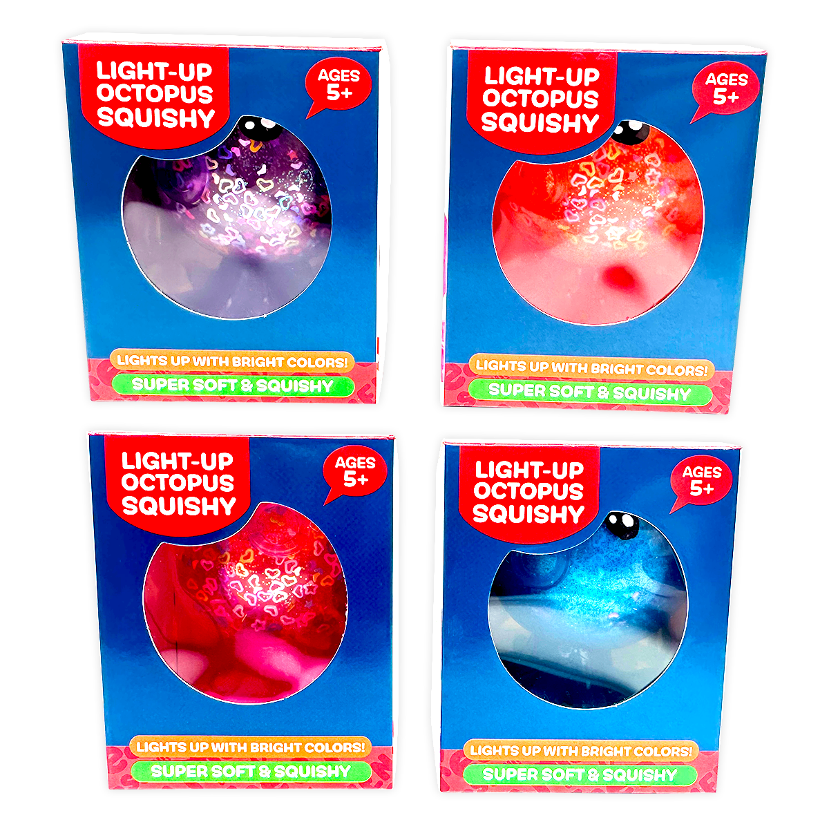 So Much Fun! Squishy Light Up Octopus Boxed Toy