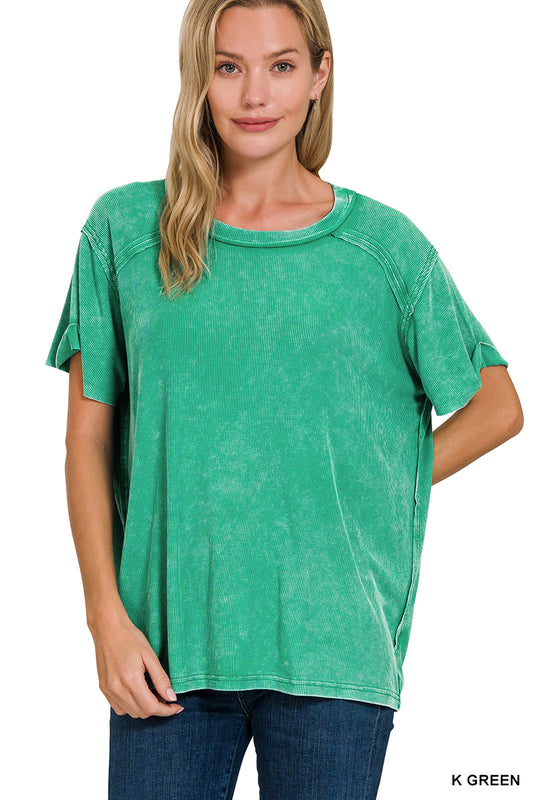 Green Round Neck Tee