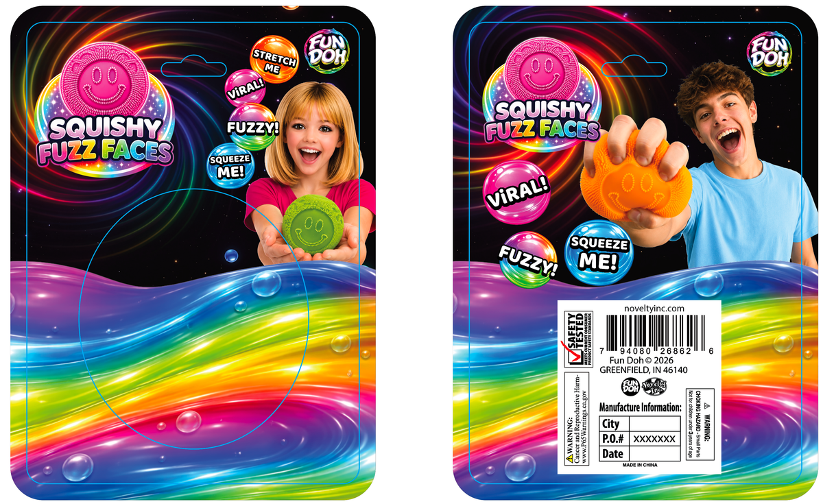 Fun Doh Fuzzy Face Squishy Sensory Toy