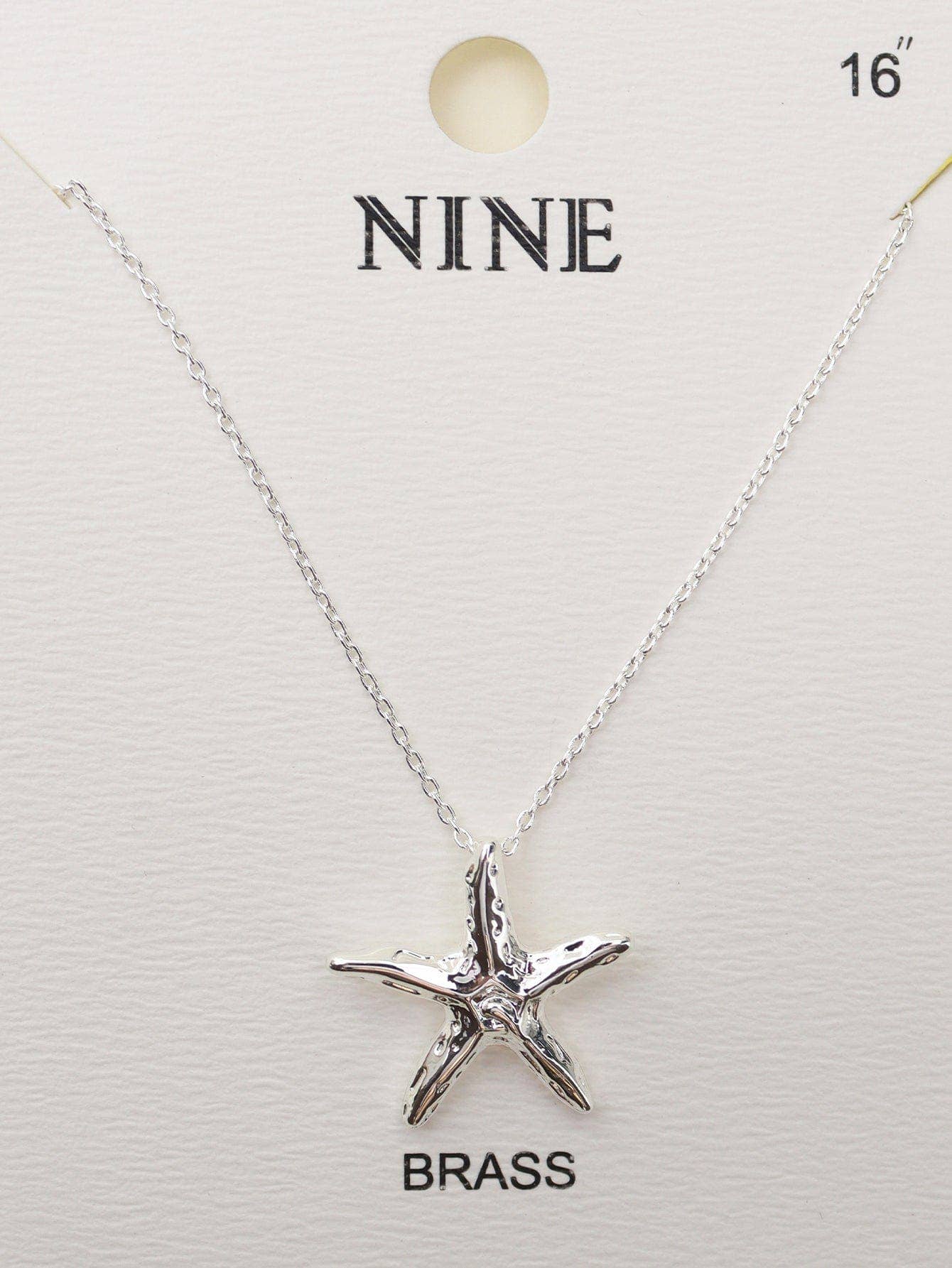 Starfish Pendant Necklace: Gold