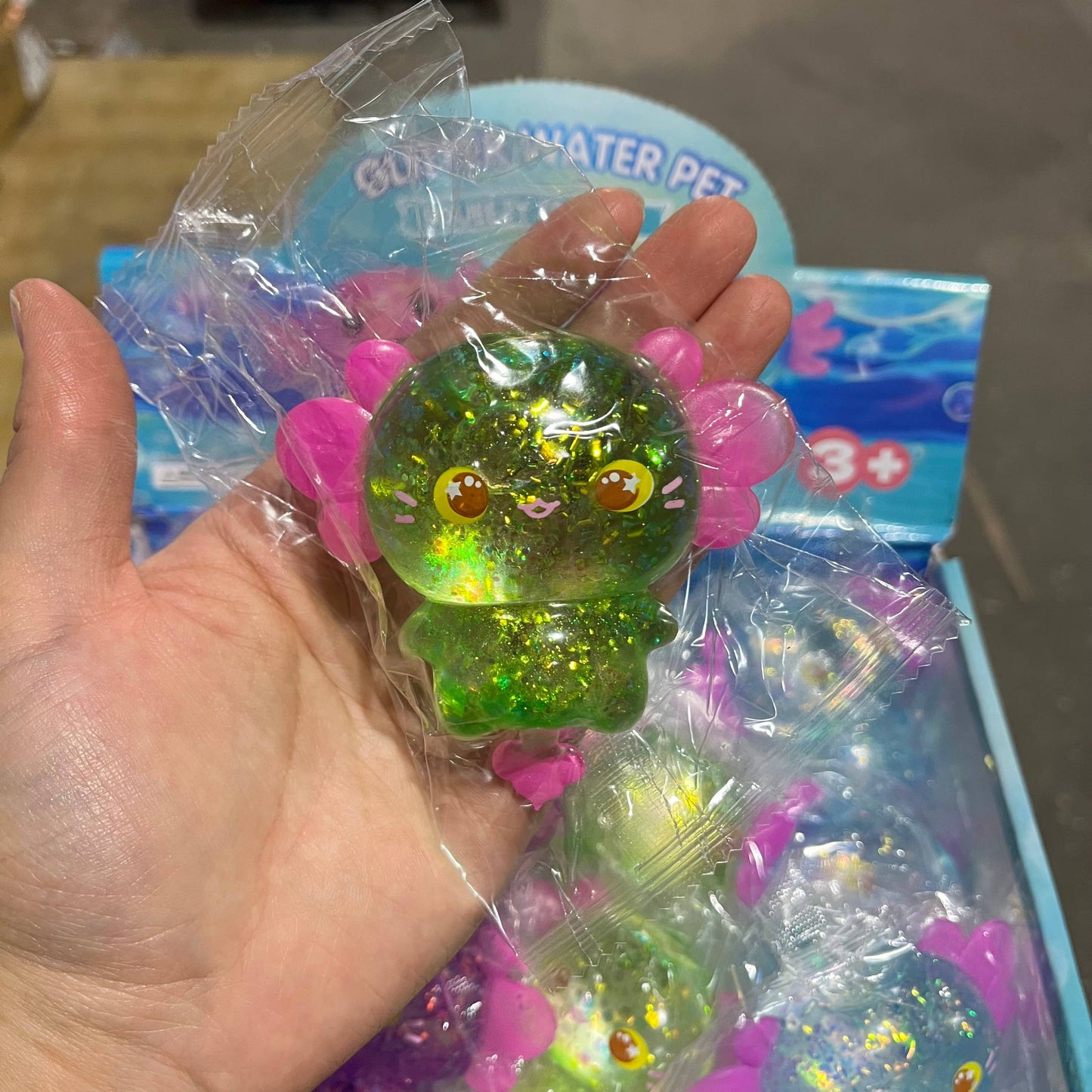 Sugar Squeeze Glitter Kawaii Axolotl