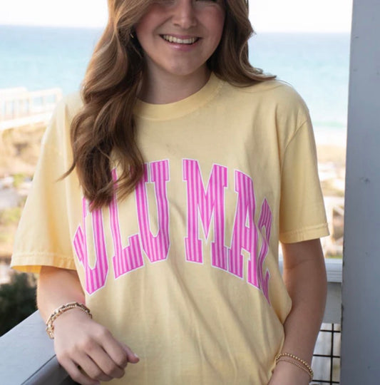 LM-Butter w/Pink Stripe Tee
