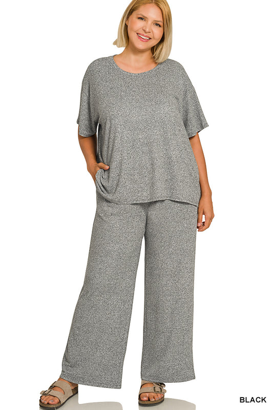 Soft SS pants set black