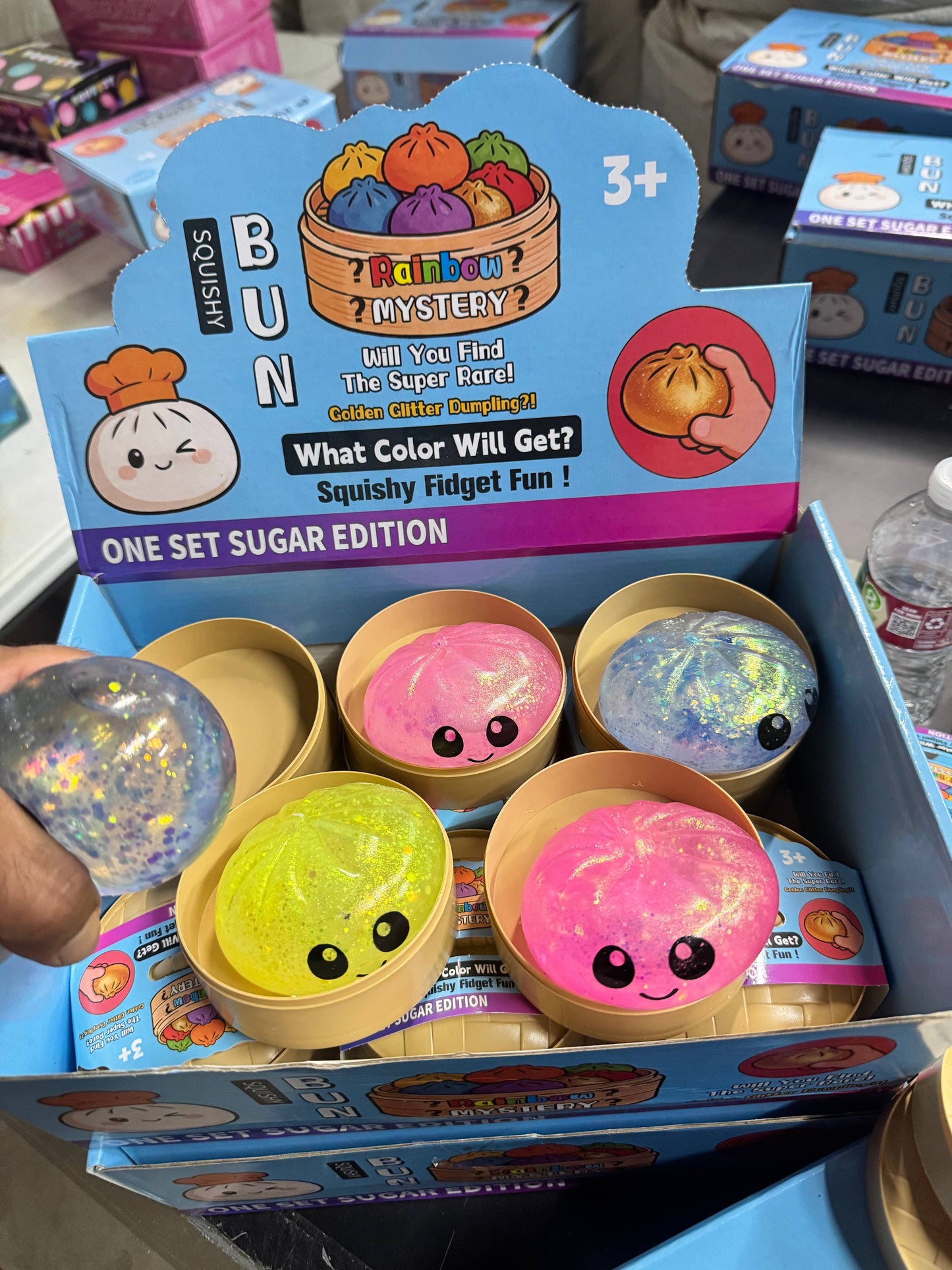 Squishy dumpling , glitter mix colors sugar GEL