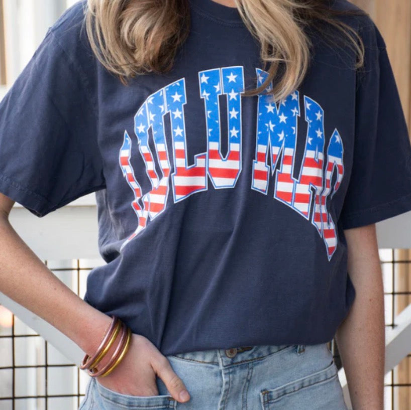 LM-Navy stars & Stripes Tee