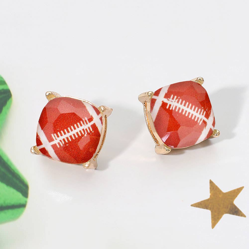 Sports Soccer Baseball Golf Football Square Stud Earring
: VolleyBall