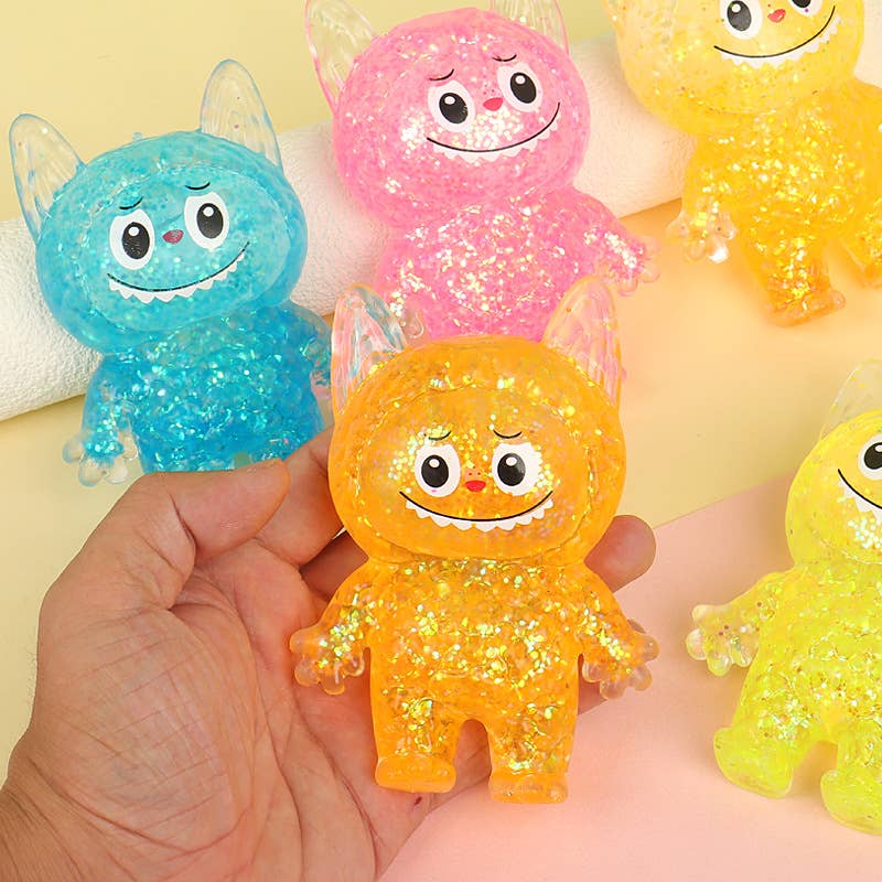 Glitter hello kitty squishy toy