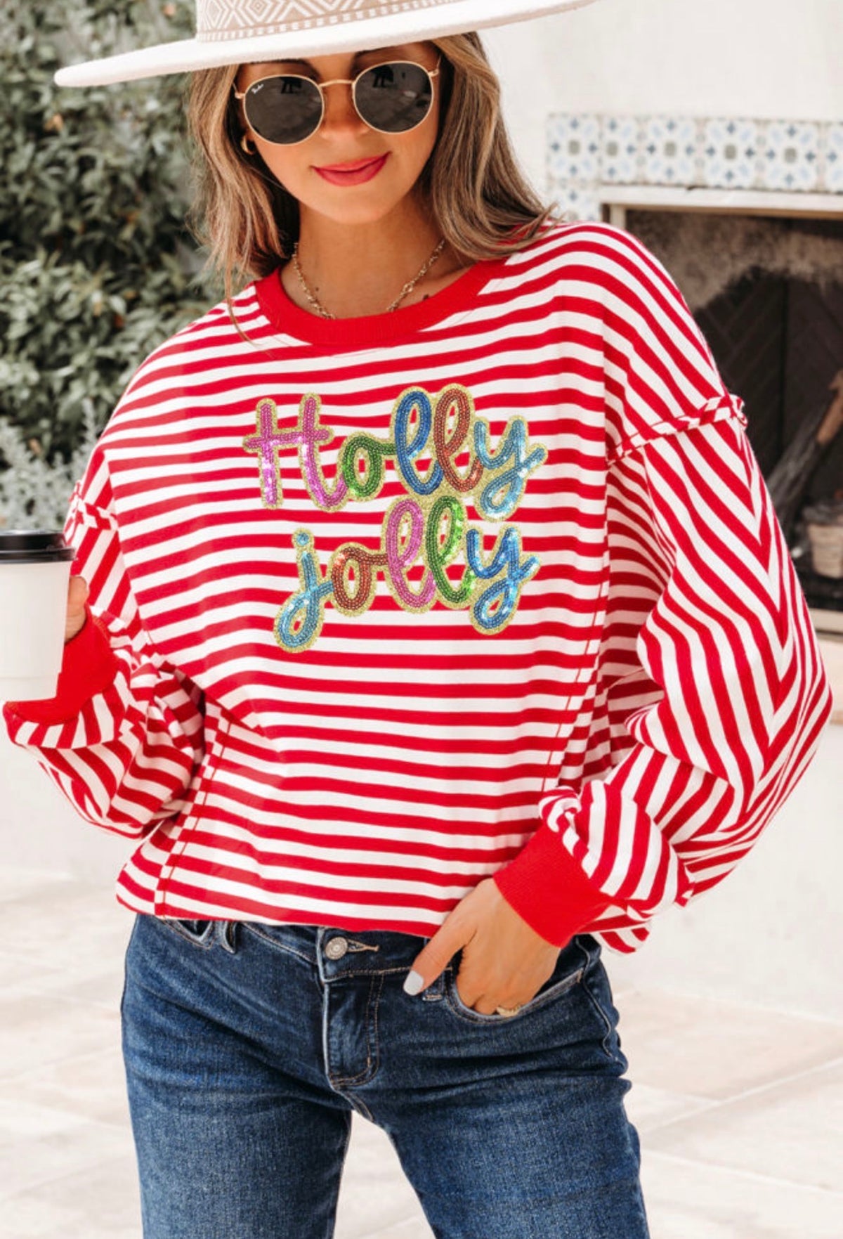 Holly Jolly Striped Top