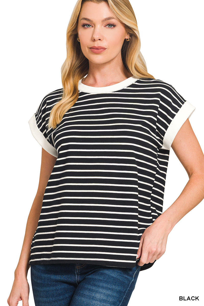 Black Striped Tee