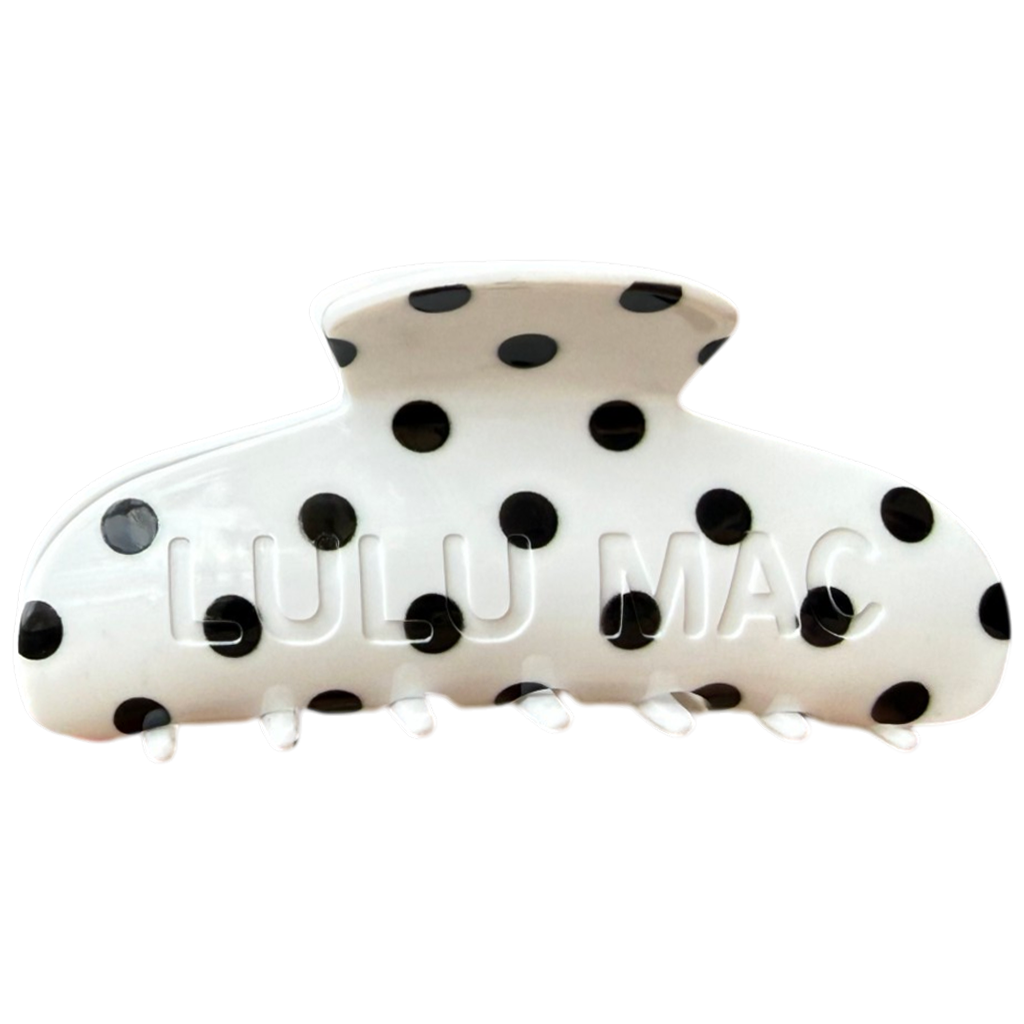 LM-HAIR CLIP White/Black Dot