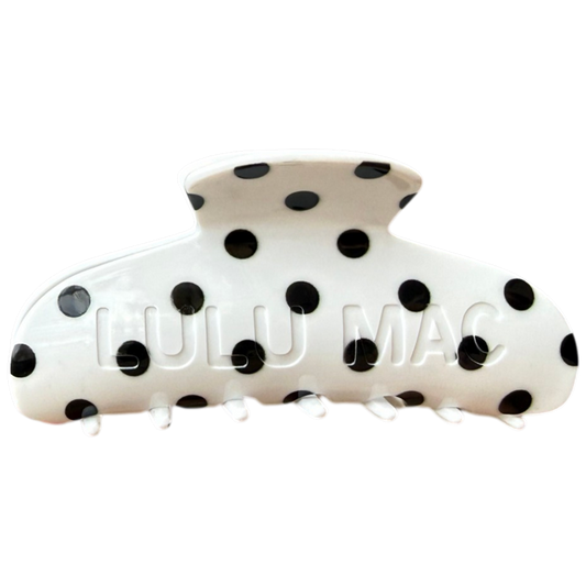LM-HAIR CLIP White/Black Dot