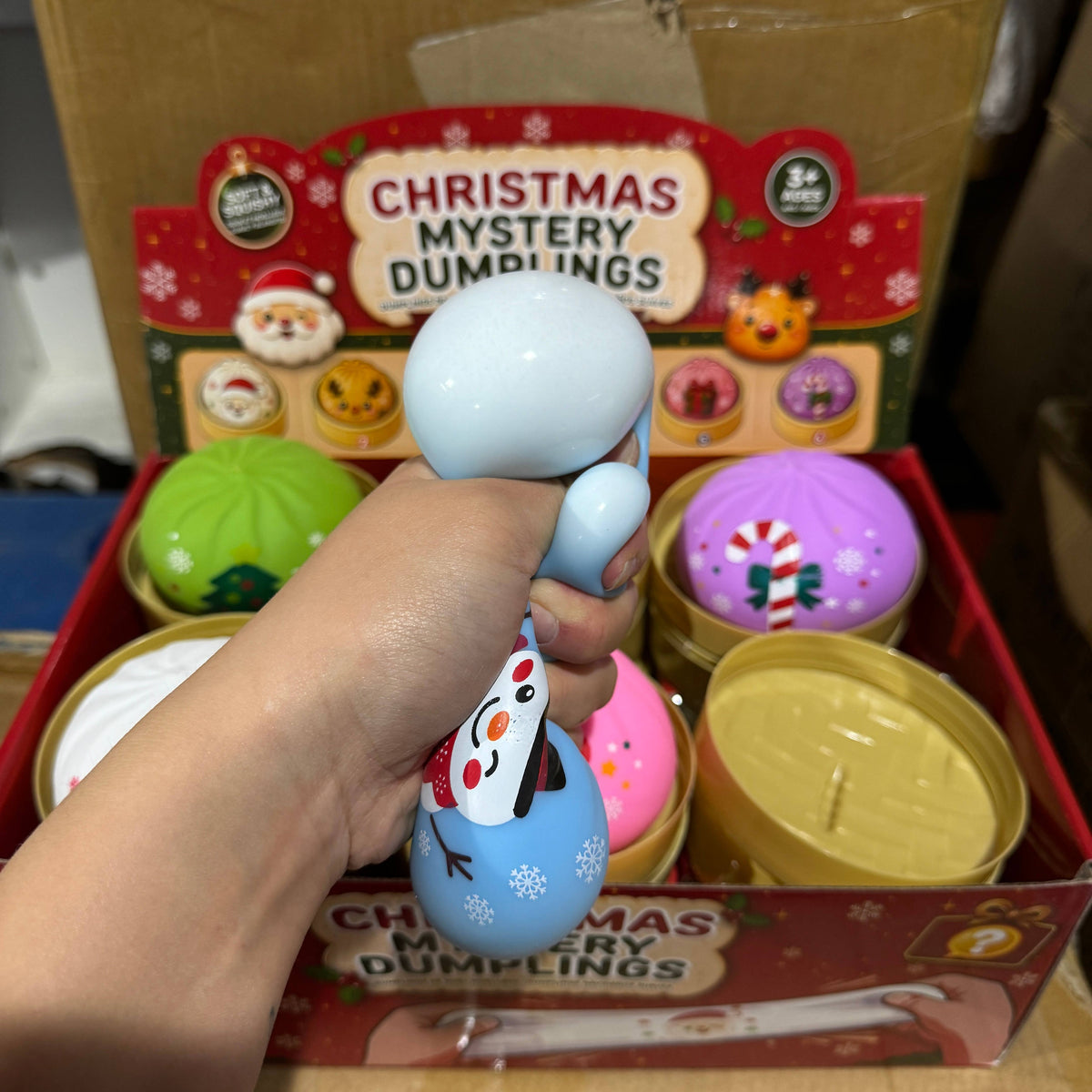 WRAPPED Christmas Themed Solid Dumpling Toy