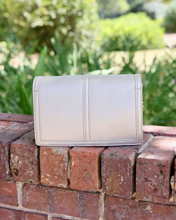 Cecilia Circle Logo Handbag Pearl: Default