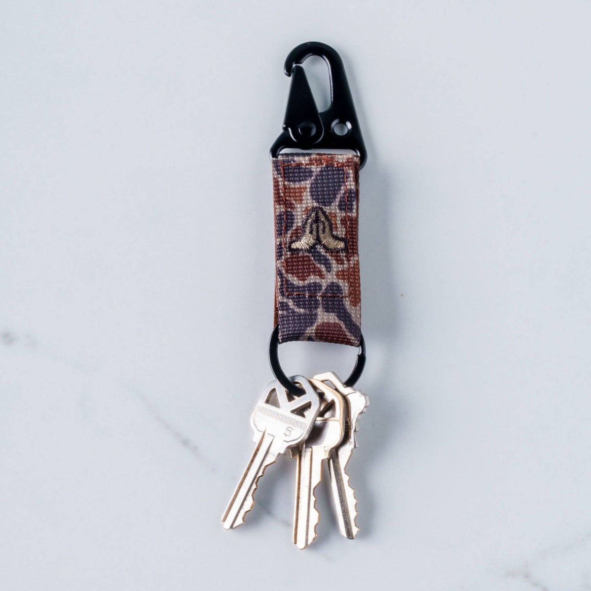 Tap To Pray® Tactical Carabiner Keychain: Moss Camo