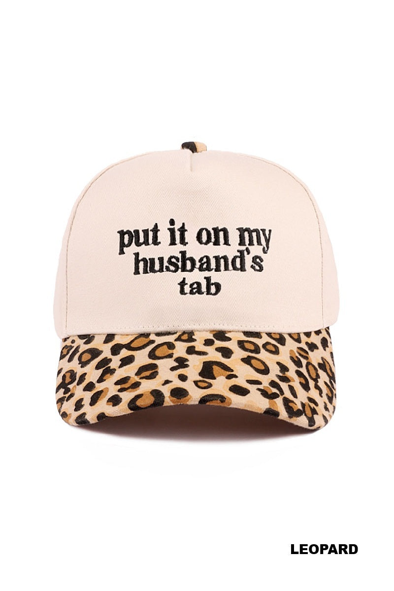 Put it on my husbands tab hat-Leopard