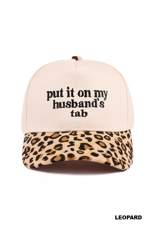 Put it on my husbands tab hat-Leopard