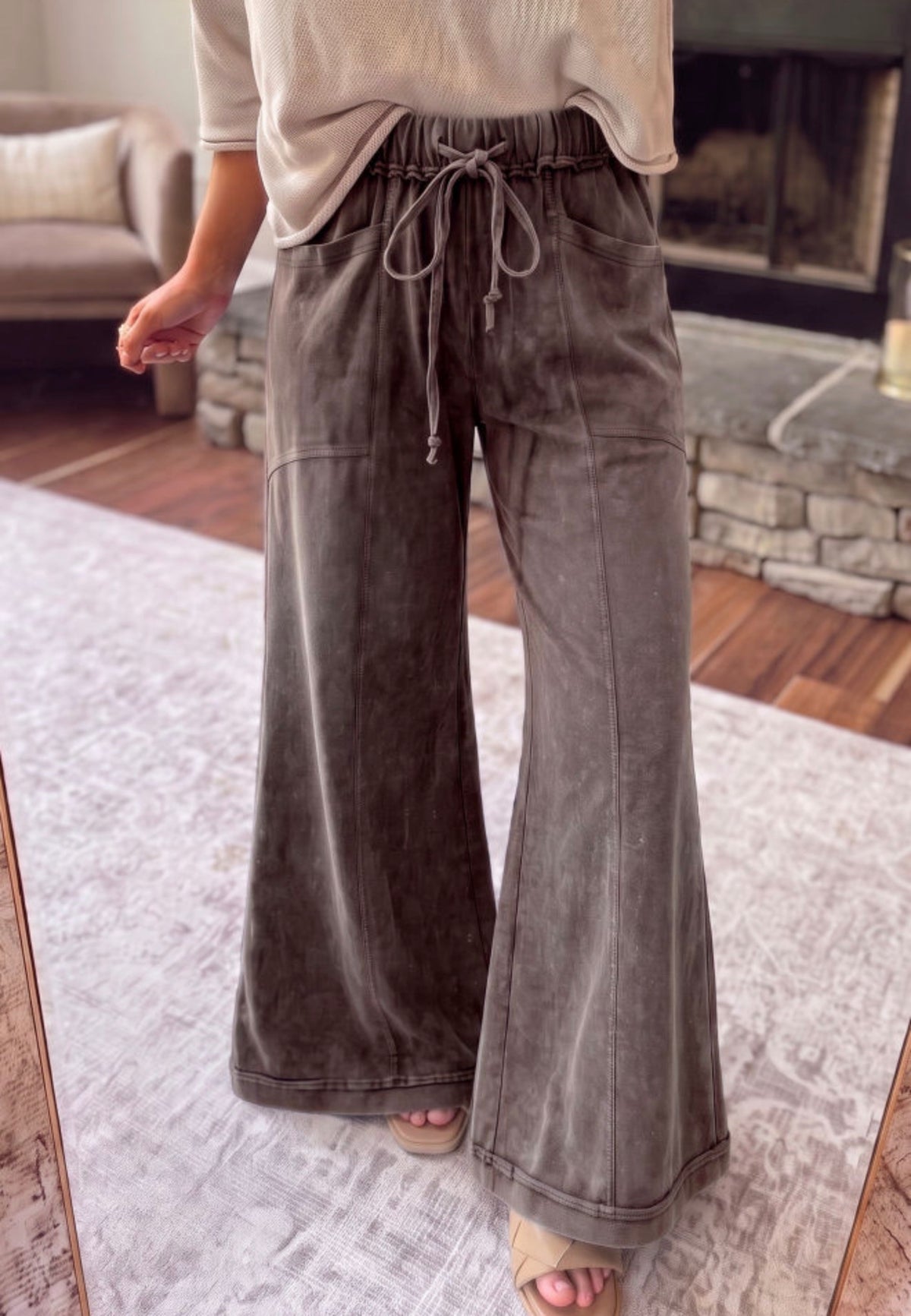 Brown Flare Pants