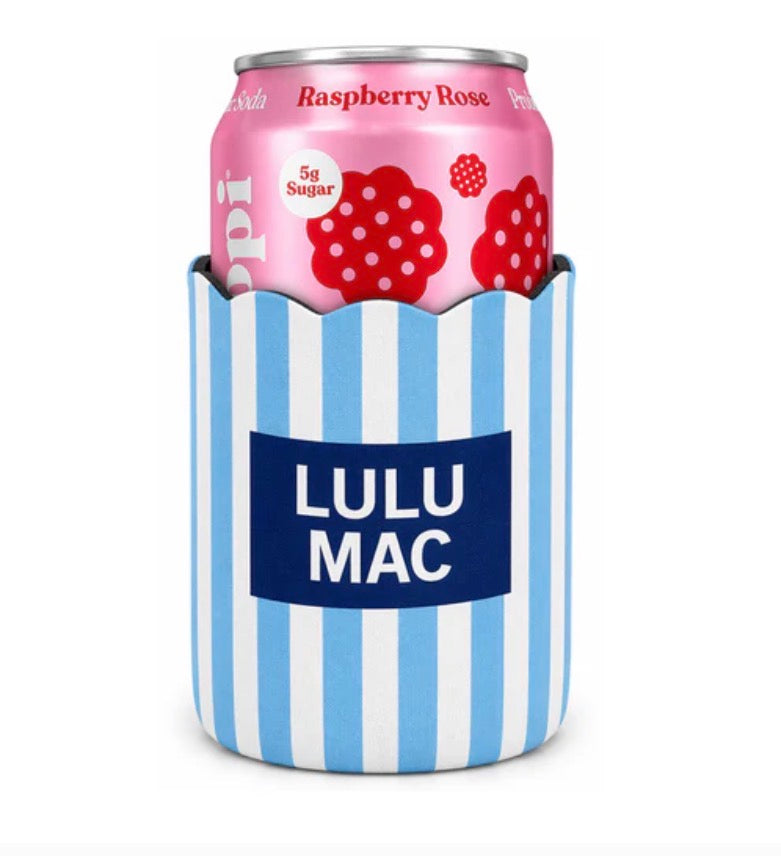 LM-Light Blue/ Navy Stripe Koozie