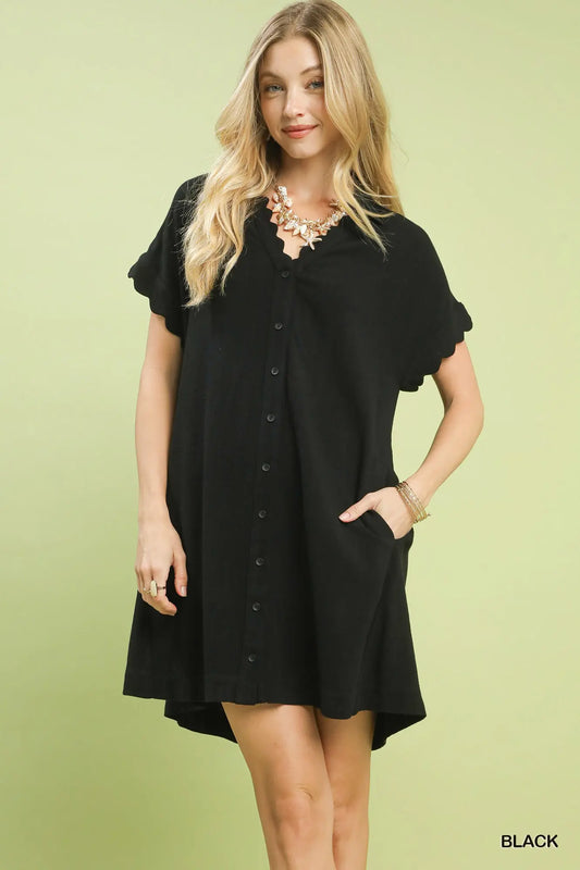 Black Scalloped Dress